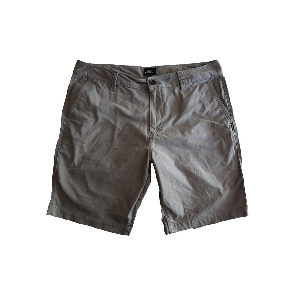 ONeill Shorts Mens 36 Gray Standard Fit Flat Front Chino Outdoors Golf Hiking